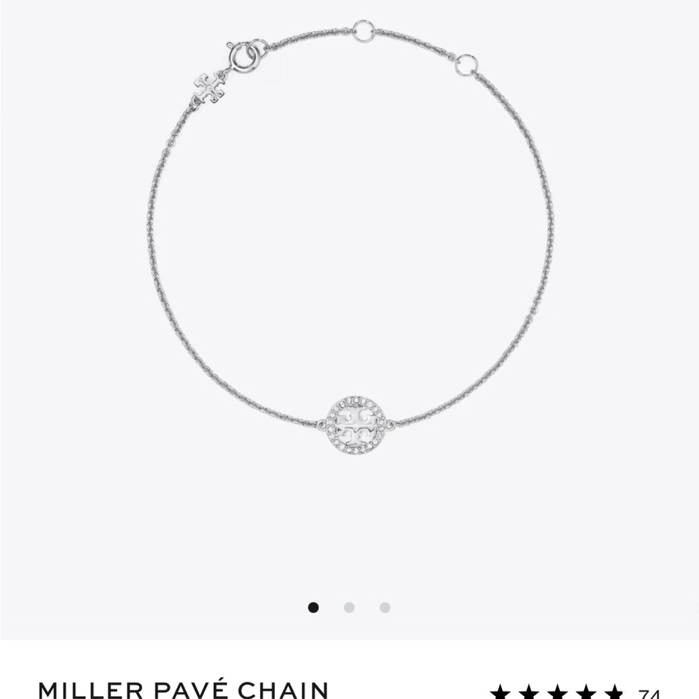 Tory Burch Silver Pavé Bracelet